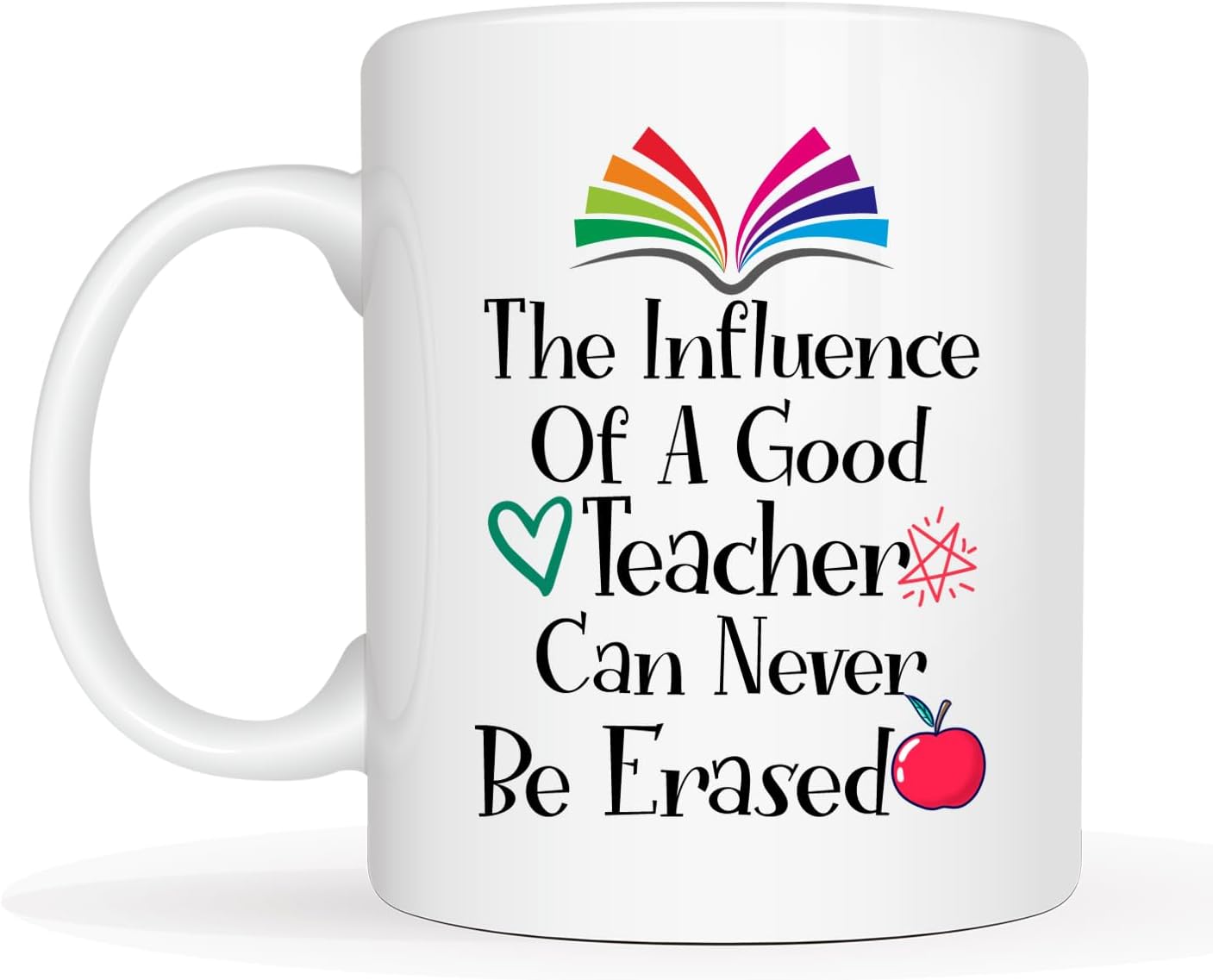 Teacher Coffee Mugs, The Influence Of A Good Teacher Can Never Be Erased Coffee Cup, Appreciation Gift from Students, 11 Oz