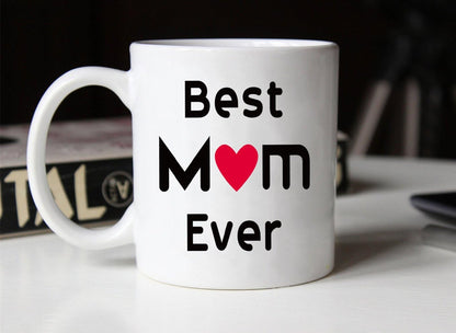 Best Mom Coffee Mug, Best Mom Ever Unique Holiday or Birthday Gifts Idea for Mom Mother Mama Mommy Cup White, 11 Oz