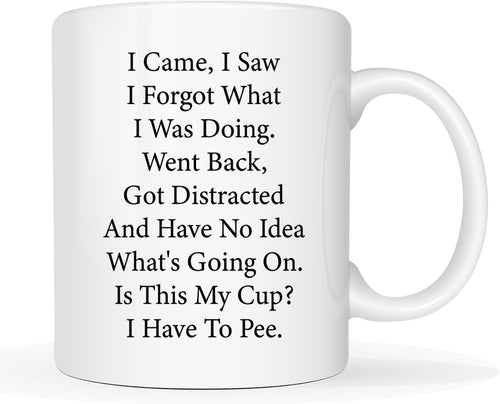 Funny I Came I Saw I Forgot What I Was Doing Coffee Mug For The Elderly, Senior Citizens Mug, For Senior Women And Men, Birthday, Mother's Day, Father's Day, Christmas