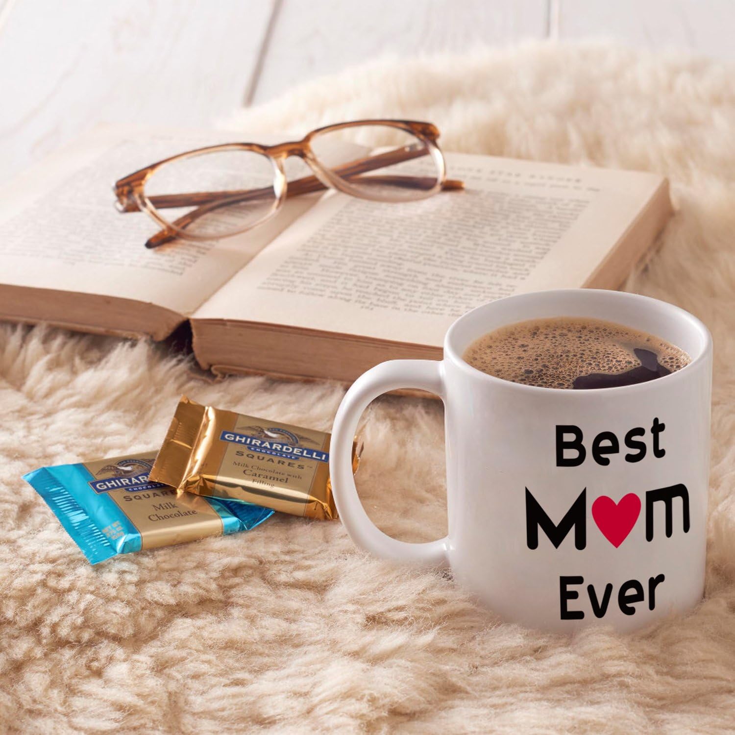 Best Mom Coffee Mug, Best Mom Ever Unique Holiday or Birthday Gifts Idea for Mom Mother Mama Mommy Cup White, 11 Oz